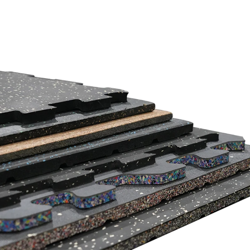 High Quality Epdm Rubber Flooring Interlock Colorful Fleck Rubber Gym Mat