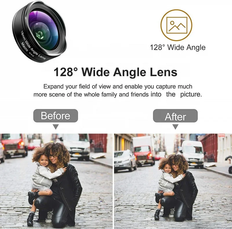 
Aipaxal Prodessinal 4K HD 180 Degree 15x Macro and Super Wide Angle Lens for Mobile Phone 