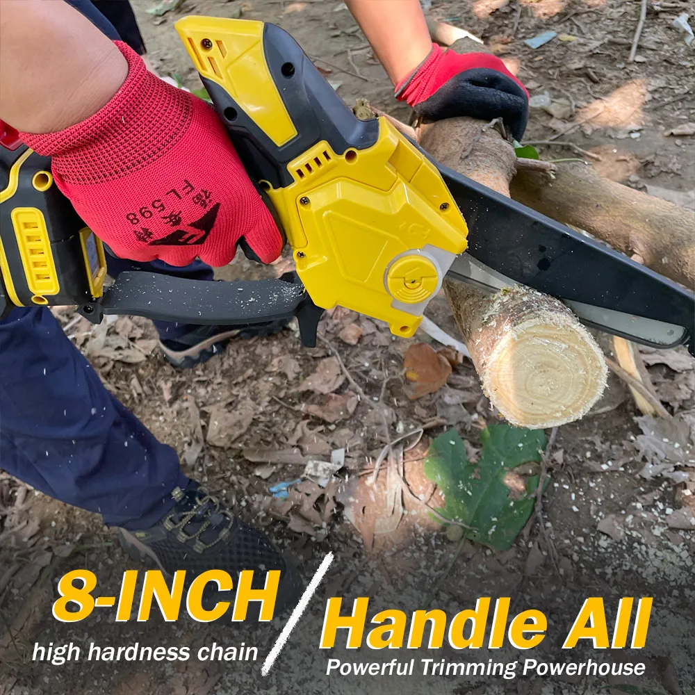 Long Pole Brushless Portable Battery Powered Handheld Chainsaw 8 Inch Mini Chain Saw Cordless