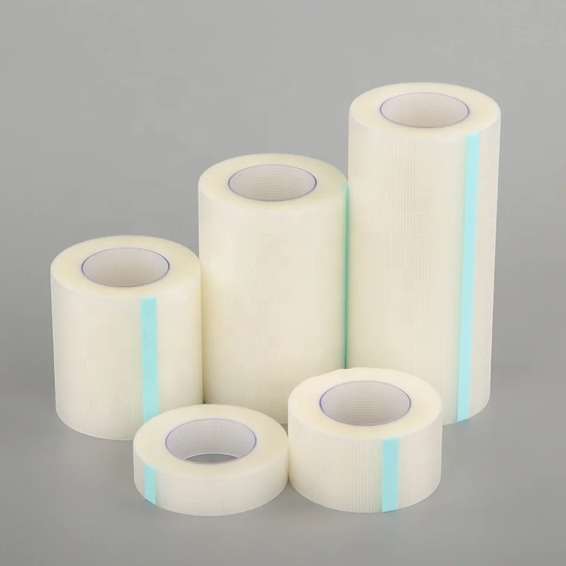 Direct factory of  Medical disposable surgical transparent PE tape roll with acrylic glue 1'x10yds/2'x10yds