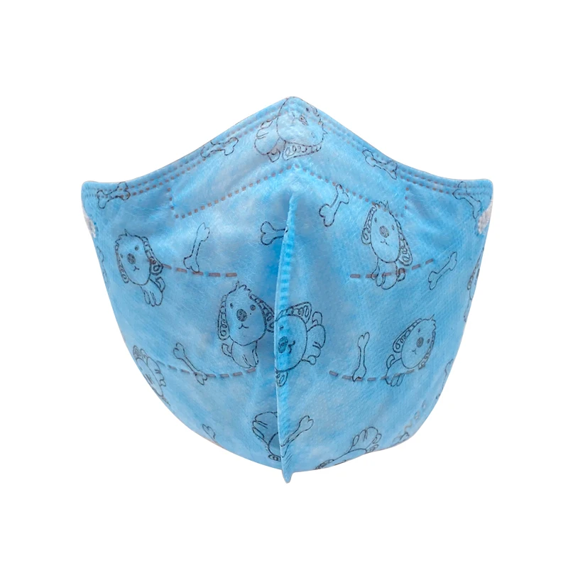 
 Детская маска, одноразовые 3d защитные маски для детей, милая Синяя Маска для носа щенка, оптовая продажа, с пользовательским логотипом  