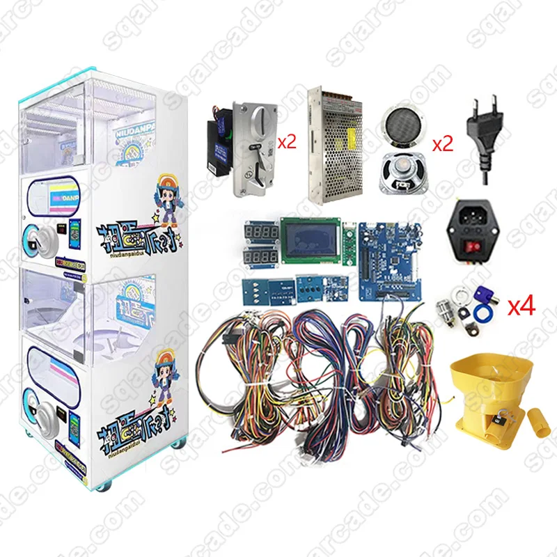 Coin Operated Kids Double Layer Capsule Gifts Candy Toy Gashapon Gumball Vending Machine DIY kit