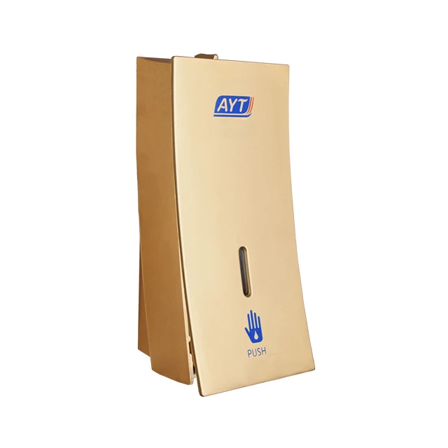 Plastic nail free rose gold hand push kitchen luxury wall shampoo shower soap dispenser