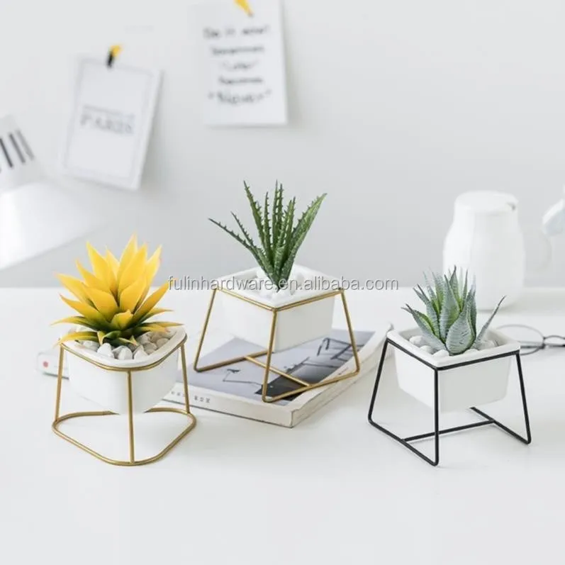 
Nordic living room stainless steel plant stand mental plant flower pot stand flower brackets metal shelf 