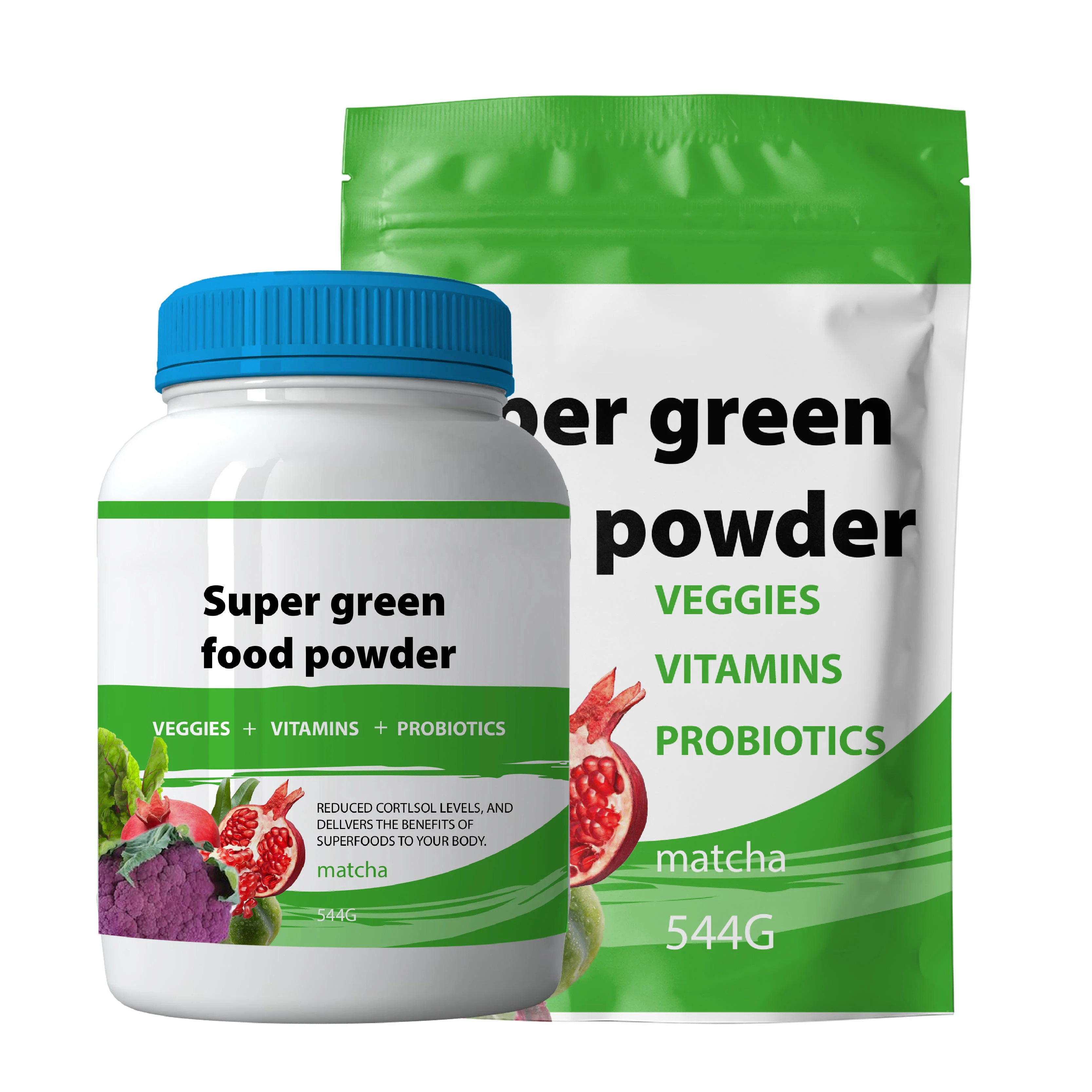 High Quality Dietary Supplement Organic Green Superfoods Blend Private Label Super Greens Vegetable Powder With Digestive