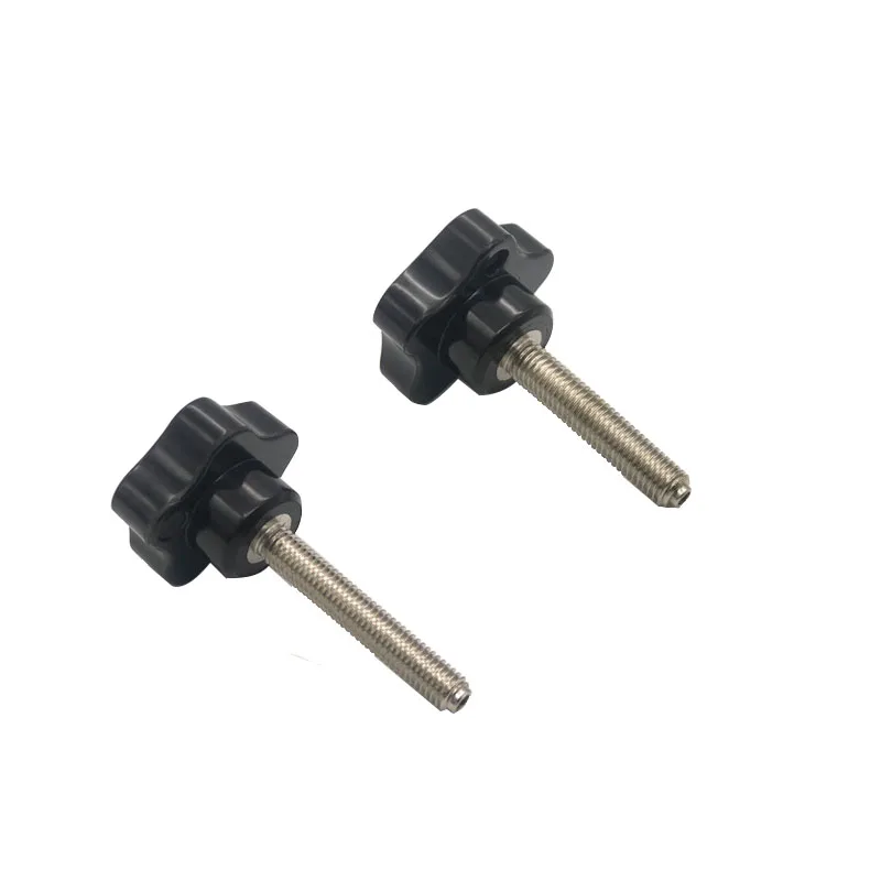 mechanical knob Handle Screw  Clamping Knob Screw Nickel Plating Star with Press plate