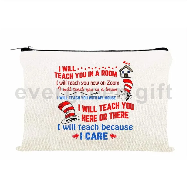 Top quality customized beauty cosmetic bag canvas make up bag cotton pouch zipper with custom logo