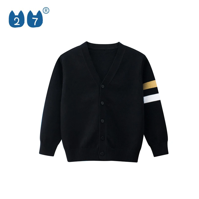 Bon Yip Autumn New Boys Cardigan V Neck Cardigan Cotton Sweater Jacket For Kids