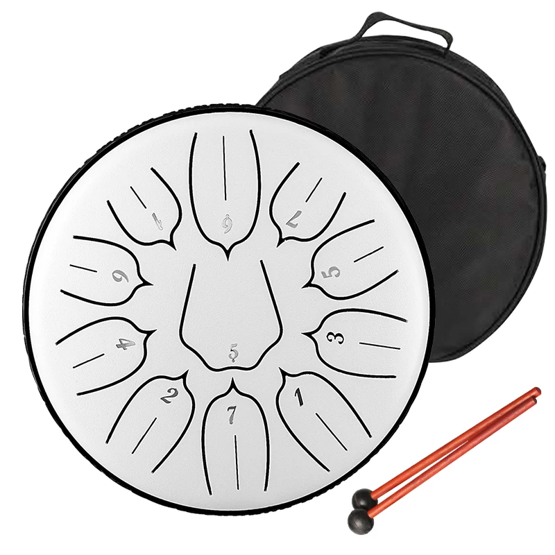 
HLURU lotus tongue drum 11 notes 6 inch kid drum D tonecolor empty casual beginner level drum THL11 