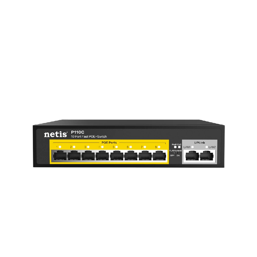 OEM/ODM Factory 2*10/100/1000 Base Uplink Ports 48V ethernet fiber switch poe 8