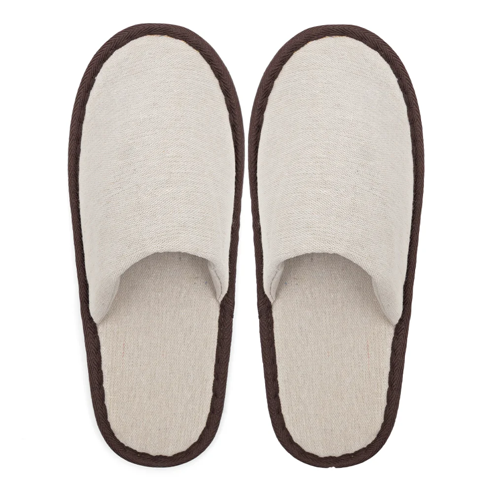 Высокое качество на заказ Эко кокосовое волокно подошва биоразлагаемые гостиничные Тапочки