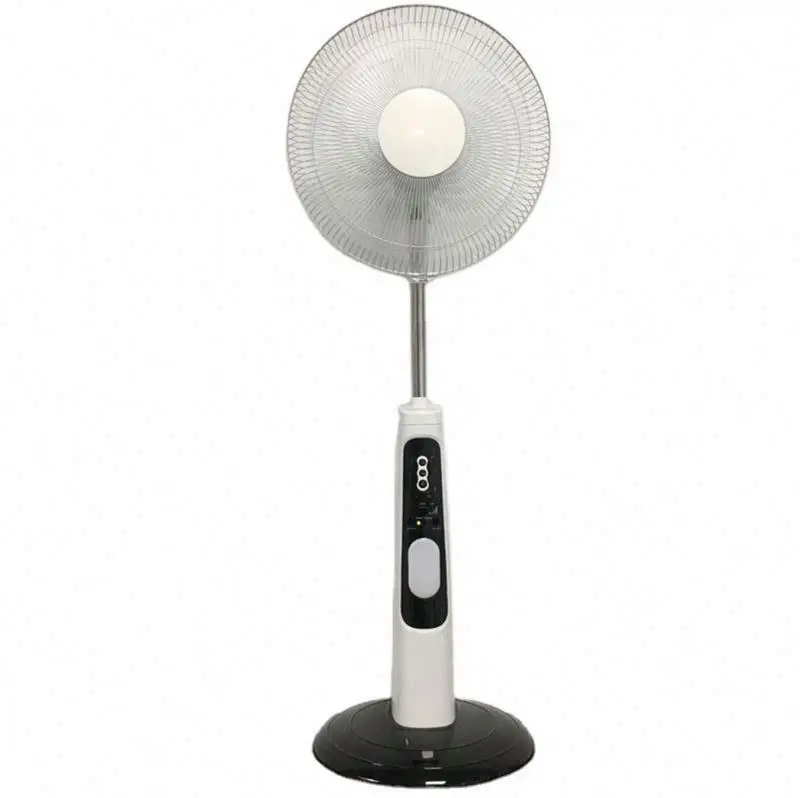 Новый 16-дюймовый перезаряжаемый аварийный вентилятор на солнечной батарее со светодиодной подсветкой энергосберегающий напольный