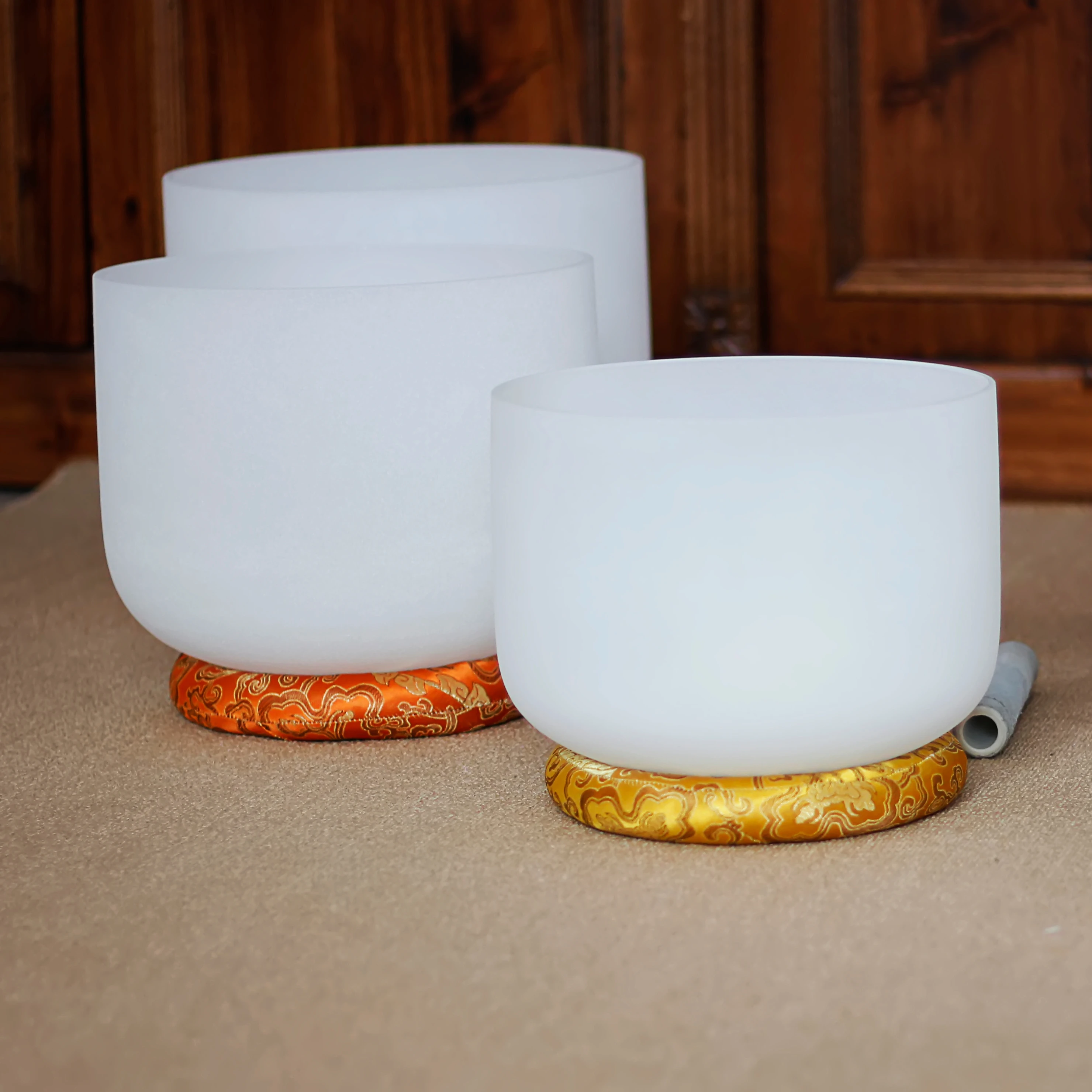 quartz frosted & opaque white crucible for lab /industrial application  crystal singing bowls