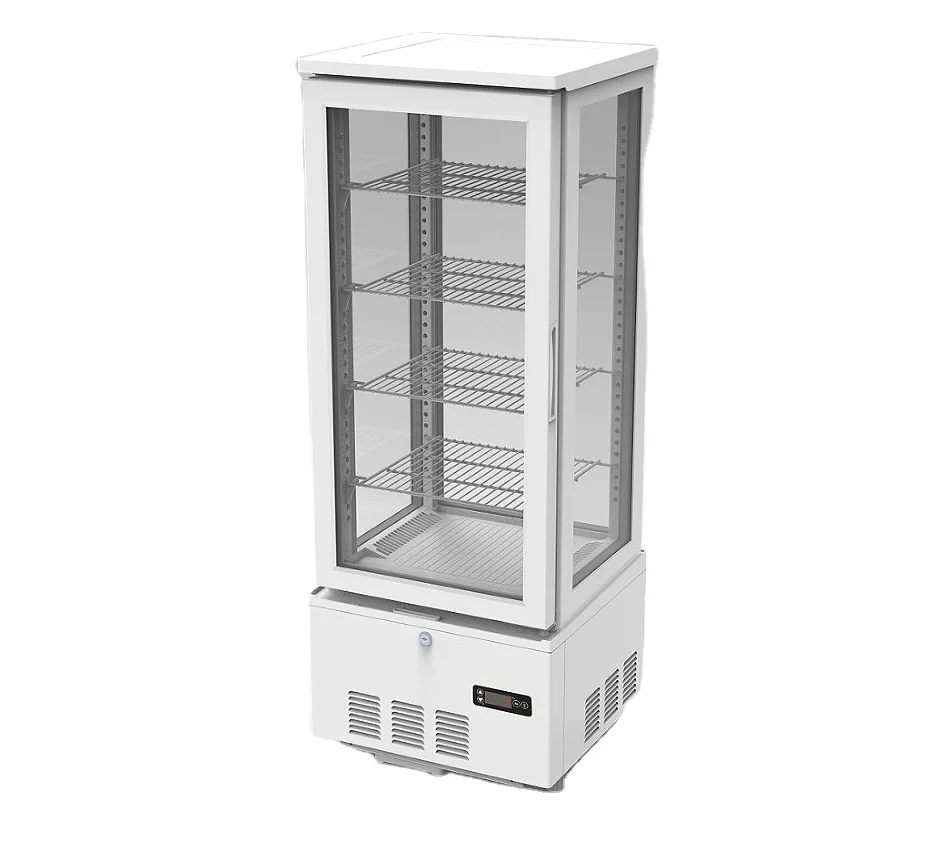 Vertical 4 side Glass SC-238CCommercial Bakery refrigerated showcase Rotating Cake Display Fridge