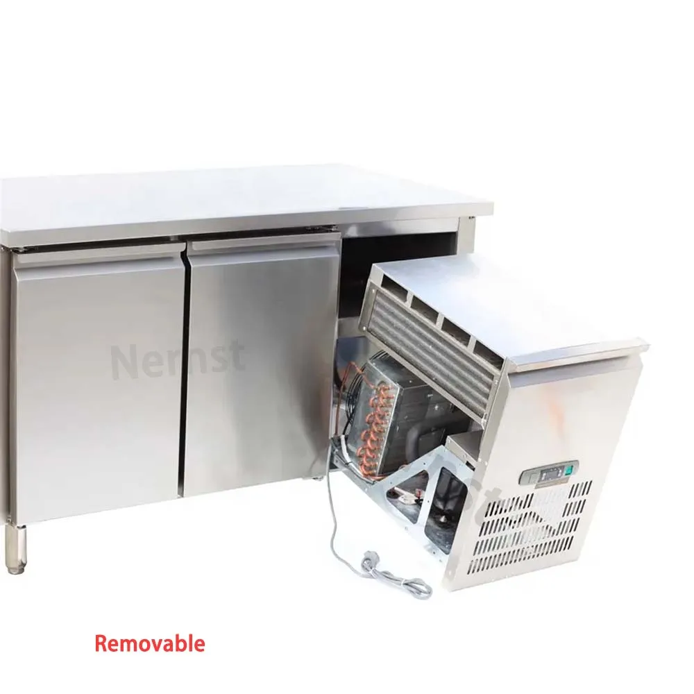 China Manufacturer Restaurant Kitchen Stainless Steel Under Counter Refrigeration Equipment Commercial Refrigerator Freezer