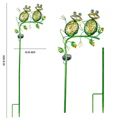 Liffy Outdoor Decor Bird Light Solar Stake Metal Garden Ornaments Solar Peacock Garden Stake
