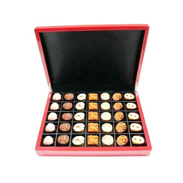 luxury hot sale button lock wooden chocolate box for dubai market