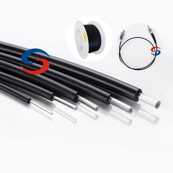 pmma optical fiber cable pe jacketing lh 4001 core plastic fiber optic cable for different purpose without steel tube