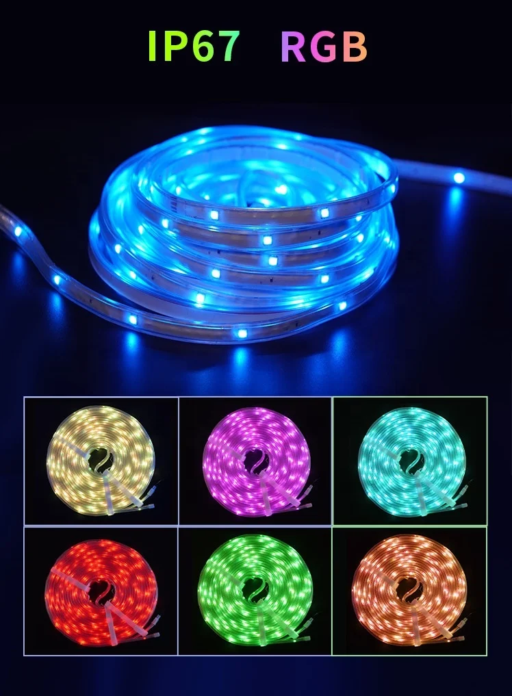 30 meter LED strip PVC tube 5050RGB outdoor waterproof colorful decorative light