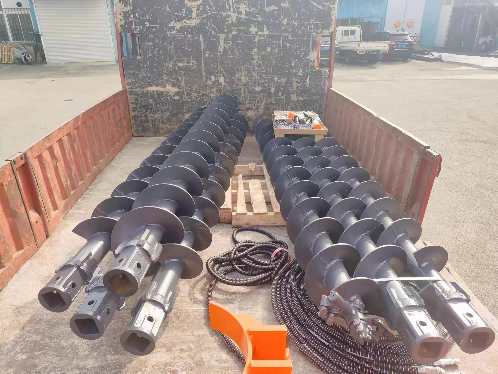 Clay soil drilling auger machine, hydraulic earth drill, auger digger hole drill attachments for excavator, backhoe or crane