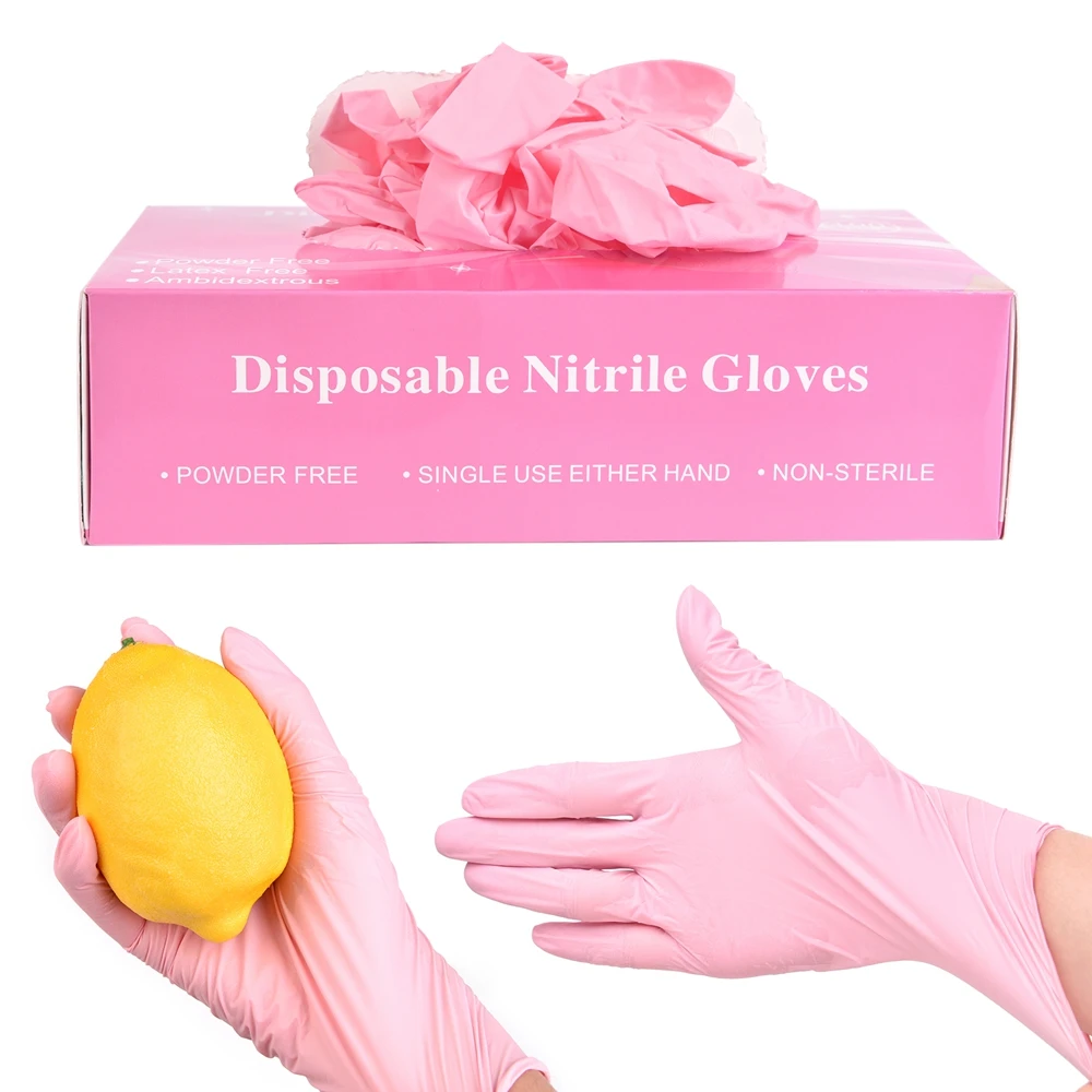 Factory Cheap Nitrilo Box 4mil 6mil Black Nitrile Gloves Pure Examination Food Disposal Powder Free Nitrile Gloves