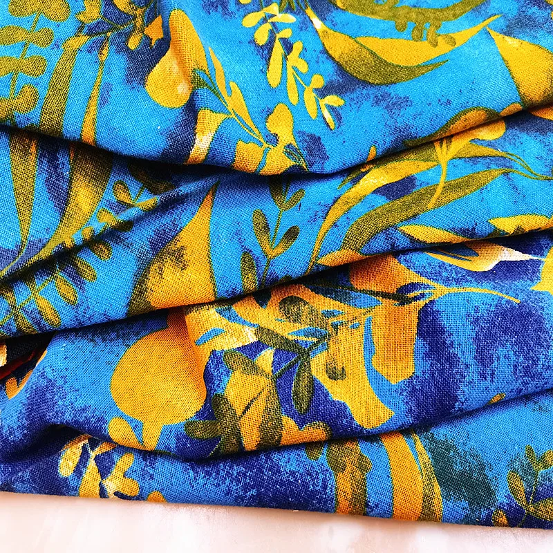 Пользовательский принт ткань лен хлопок цифровая печать Лен Хлопок Ткань