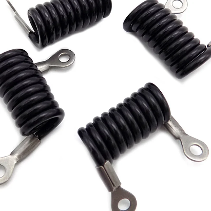 
Wholesales Galvanized Spring Tool Steel Cable Coil Lanyard Plastic Safety Spring Rope With Swivel Hook 
