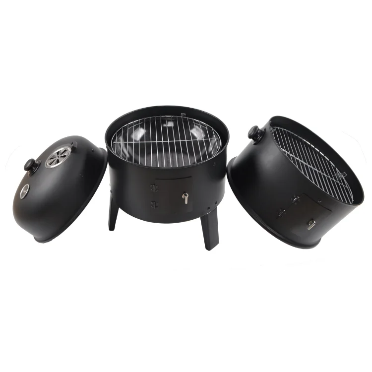 Eaynon Carbon Steel High Pressure Outdoor Picnic Garden Party Holiday Wood Painted Restaurants BBQ Barbecue Grill