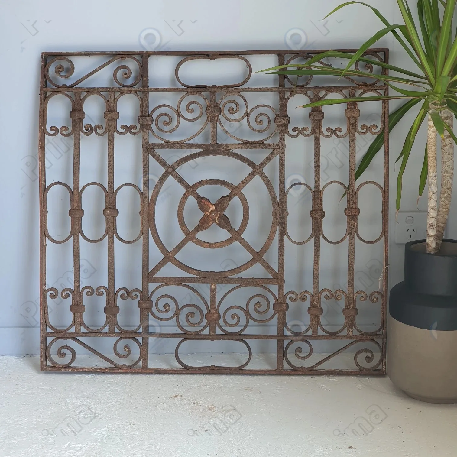 House decoration window grill design wrought iron flowers casting leaves
