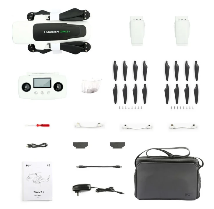 Ready Stock Hubsan Offical Zino 2 Plus Drone GPS Quadcopter 2PCS Batteries Bag 4K Camera 3-axis gimbal 9KM Brushless Dro