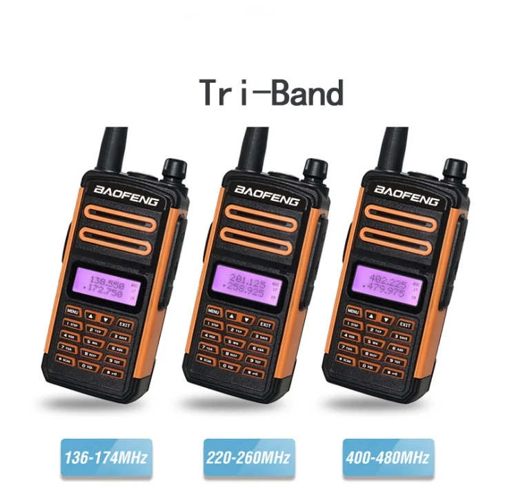  2021 длинный диапазон ручной иди и болтай Walkie Talkie baofeng TR-988UV Ham радио антенна VHF/UHF трехдиапазонный 136-174/220-260 МГц/400-520 МГц