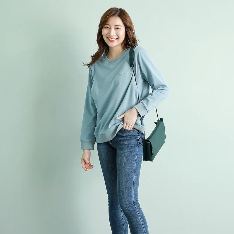 O-neck breastfeeding clothing 95% cotton full sleeve nursing top side breastfeeding access breastfeeding hoodie