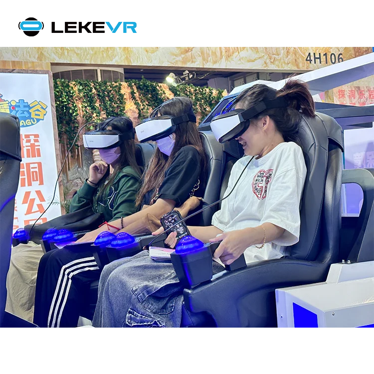 LEKE VR Idoor Amusement Park 6 Seats Rides Virtual Reality Game Chair Cinema Simulator Machine 9D VR