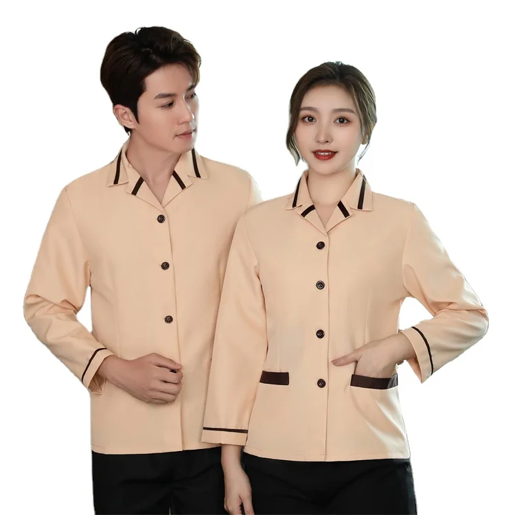 Недорогая цена Moq 1 Униформа зеленого и синего цвета для уборки отеля и ресторана