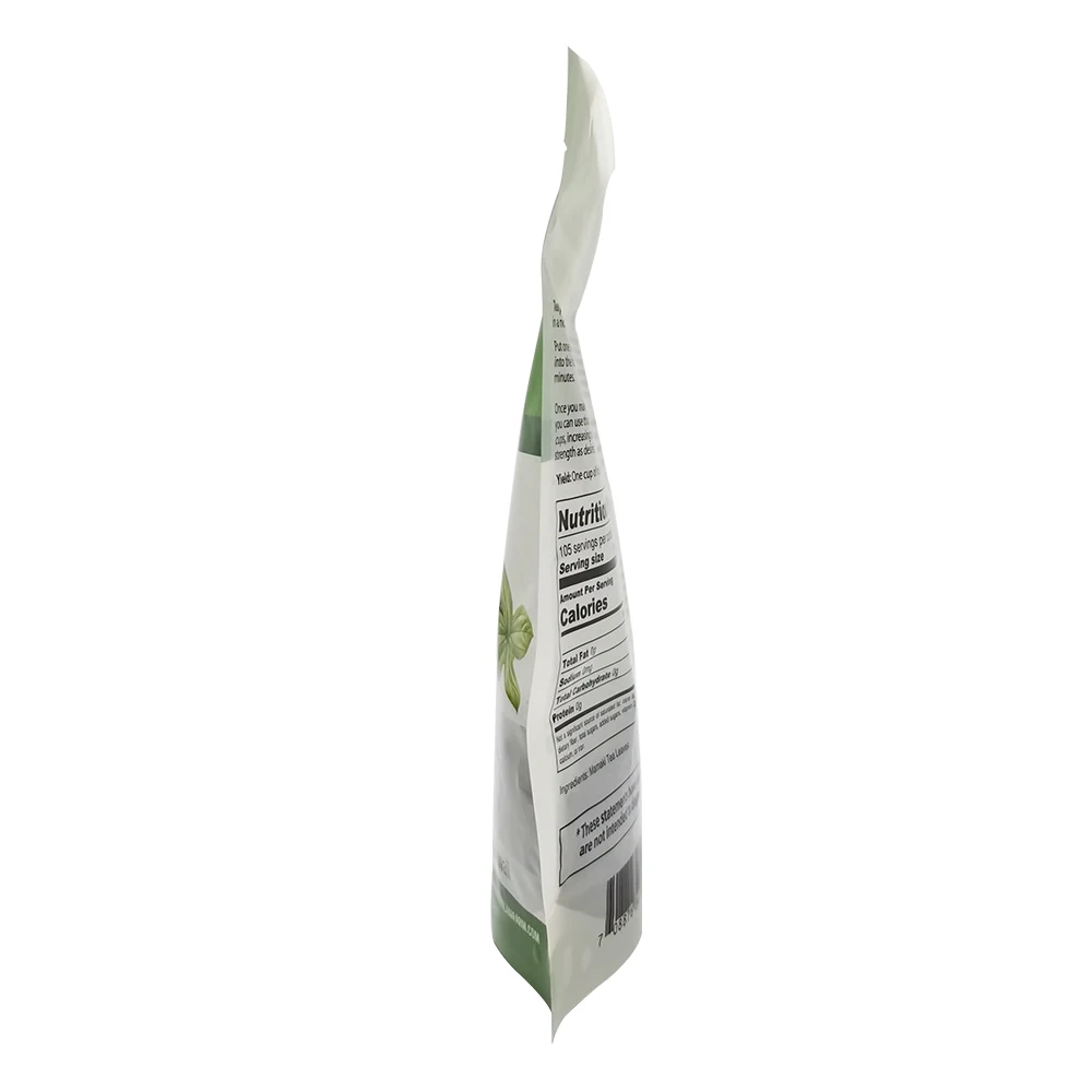 
Barrier Cellophane Biodegradable Standing Package Tea Leaves Flexible Printed Pouch 