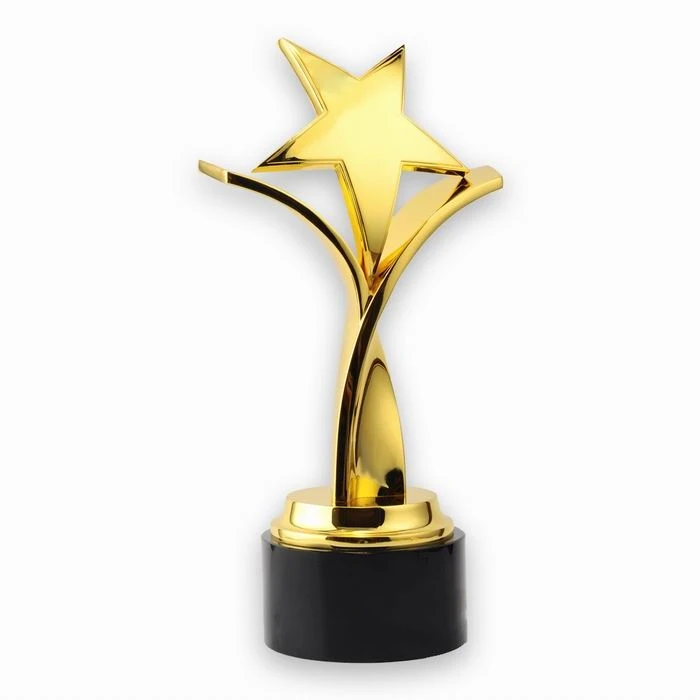 Customized Metal Five-pointed Star Trophy Annual Conference Award Trophy Competition Alloy Trophy