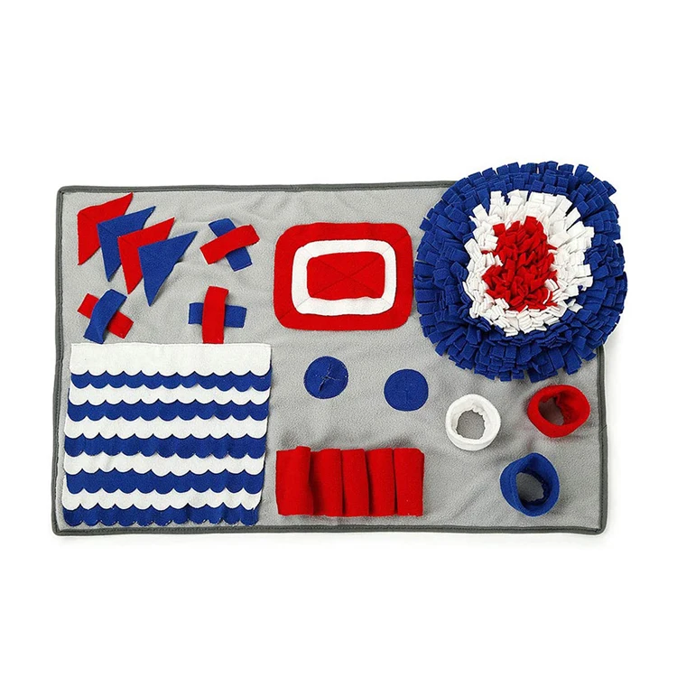 Natural Foraging Skills Dog Training Nosework Blanket Interactive Feed Puzzle Toys Pet Snuffle Mat for Stress