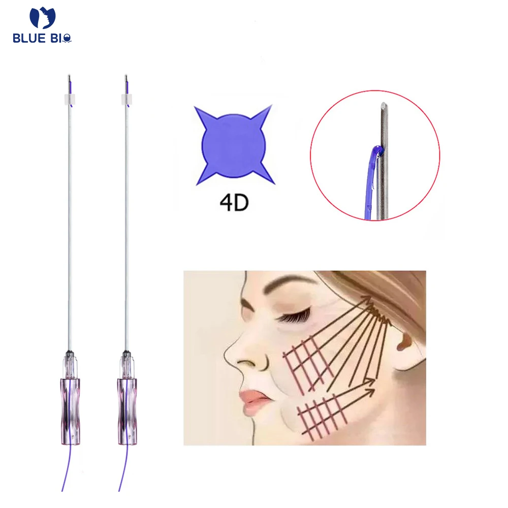CE Blunt Cannula Lift Cog 3D 4D V Line PDO Thread COG Thread Face Lifting