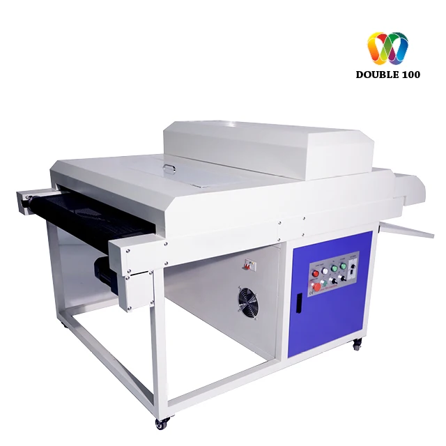 DOUBLE100 High Productivity Special UV Light Curing Machine with Conveyor Belt Dryer for Ink