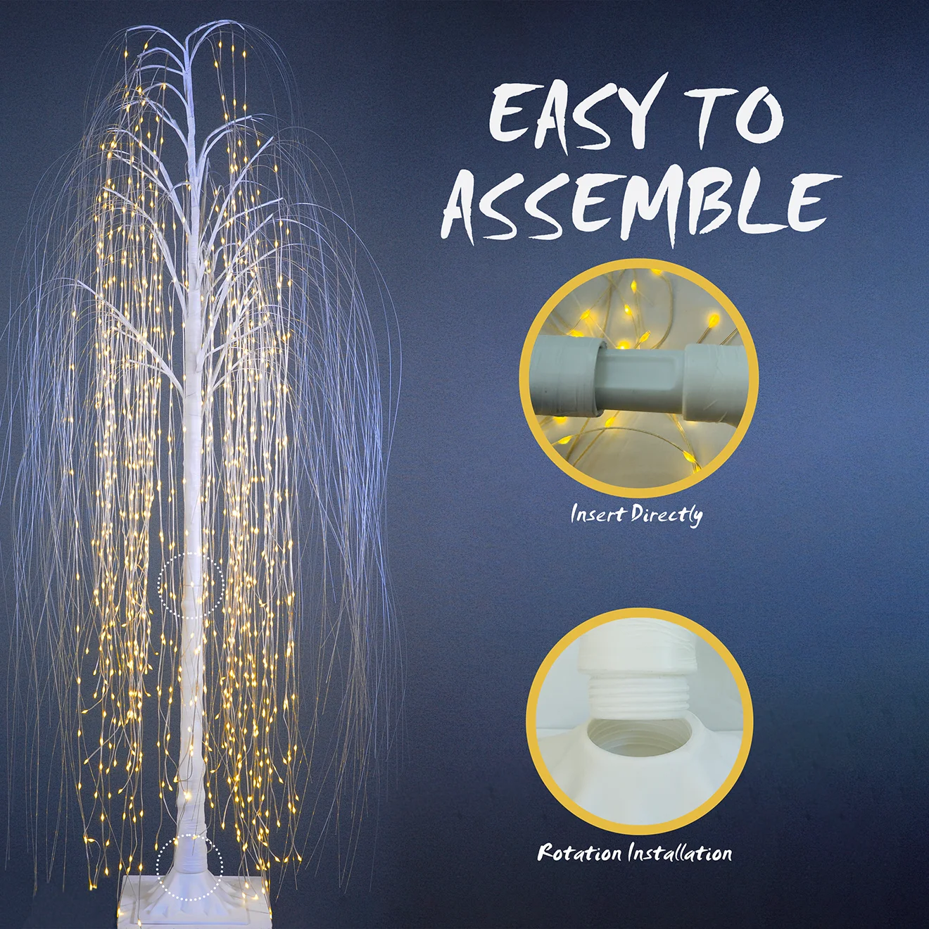 Hot Sale 1.8M 960LED Leather Thread Weeping Willow Fish Silk Tree Lamp Christmas Decoration Light For Party Room