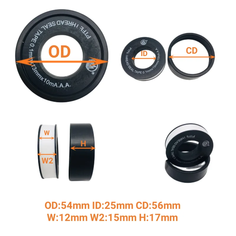 Manufacture Supplier 12mm PTFE Tape 100% PTFE thread seal tape For pipe sealing