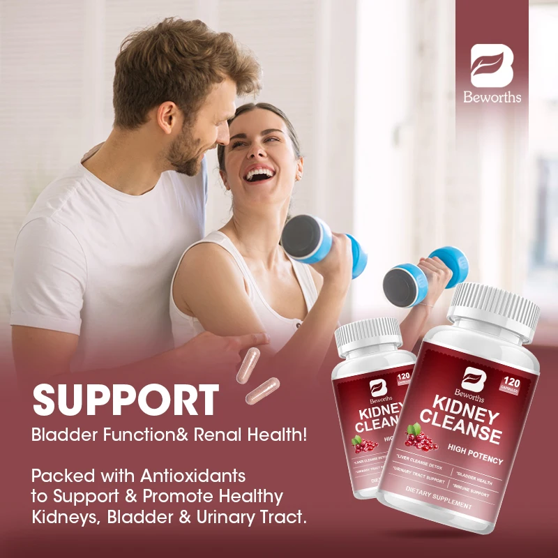 Beworths OEM 120pcs All Natural Herbal Supplement Kidney Cleanse and Detox Capsule