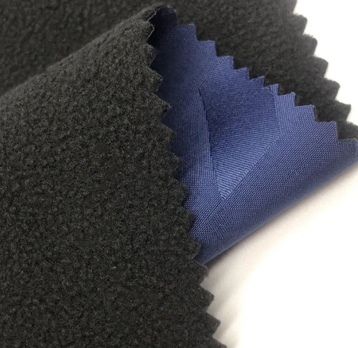 softshell jacket fabric for outdoor jacket 3 layer breathable waterproof laminated fleece fabric