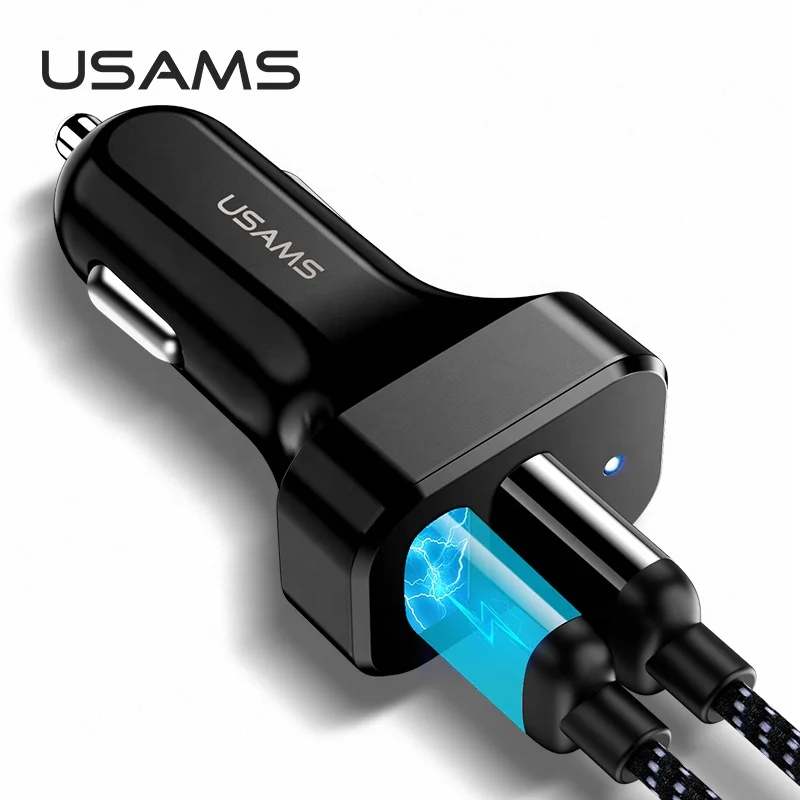  USAMS US-CC087 2.1A двойное USB Автомобильное зарядное устройство C13 зарядка автомобильное планшет MP3 / MP4 плеер 1 X Видео игровой электрический