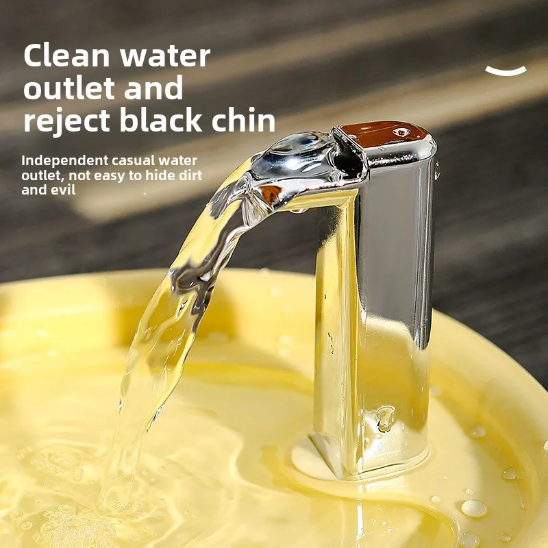 Pet Smart Anti-Black Chin Anti-Dry Boiling Water Bowl Small Steel Water Dispenser with Live Water Circulating Cat Dog Drinking