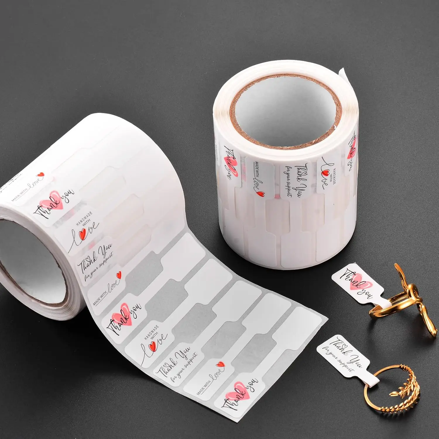Custom Jewelry Tags Price Stickers Labels Self Adhesive Price Tags Repair Indentification Tags for Necklace, Bracelets Display