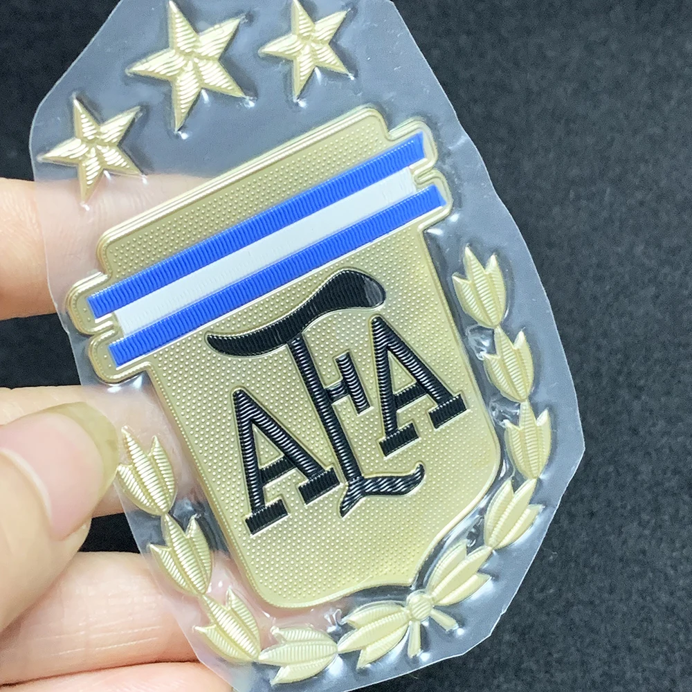 High Quality Custom Sport Rubber Badge Flag Design 3D Embossed Heat Press Transfer Logo TPU Patches for Clothing