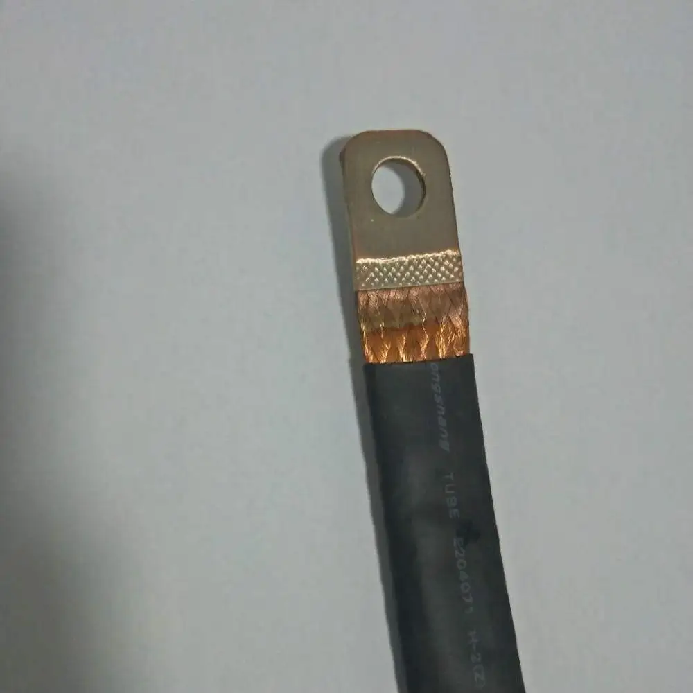 Flat braided cable, Copper Braid connectors,flat braided ground cable