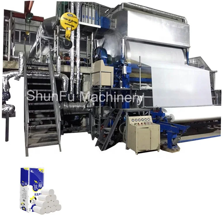 Full automatic crescent former high speed tissue paper machine new business toilet paper making machine for sale