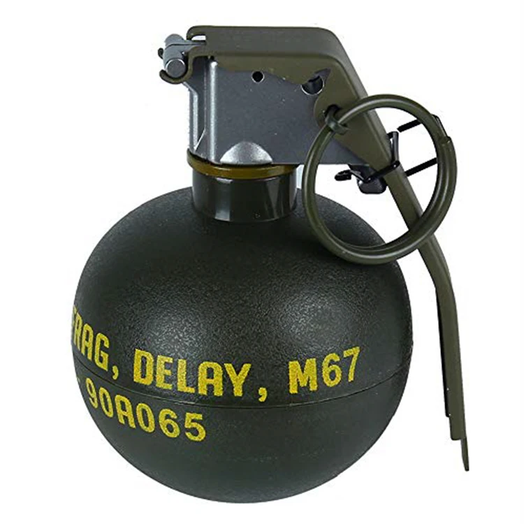 
M67 Grenade Dummy Model with pop-up function Simulation Tactical MOLLE system for Paintball Movie 